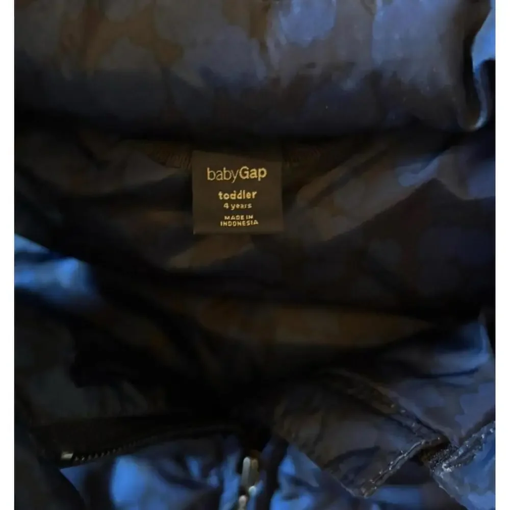 BABY GAP Toddler Boys Girls Puffer Jacket Vest size 4 Years Blue